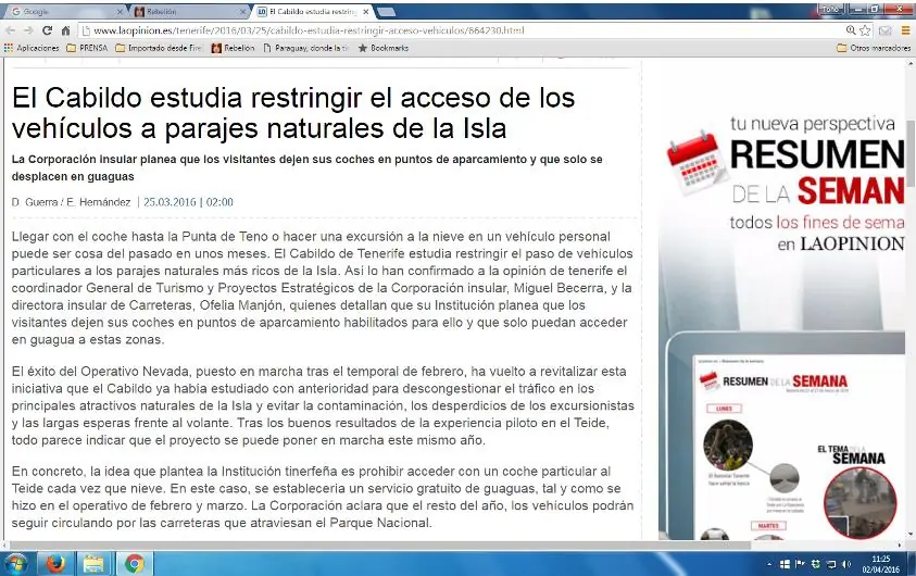Captura web Cabildo